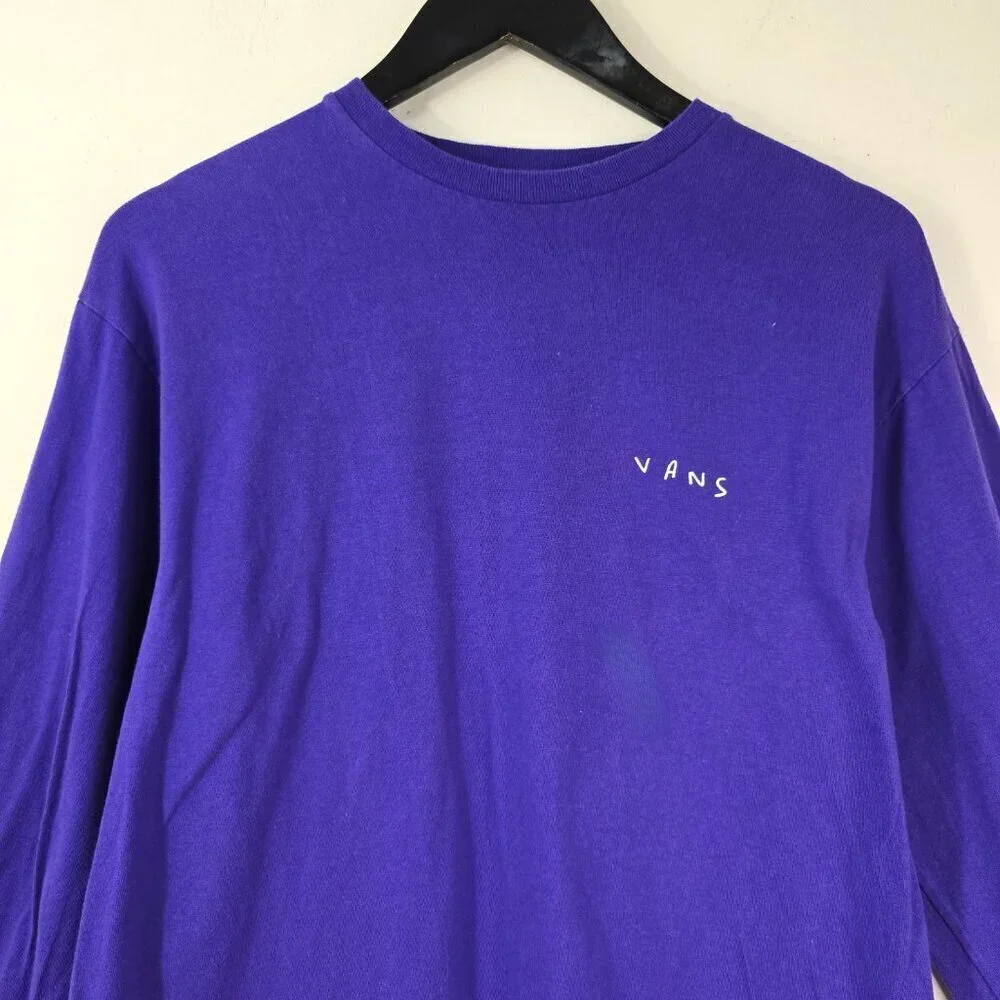 Vans The Skull Flower Off The Wall Long Sleeve Graphic T-Shirt Tee Yellow